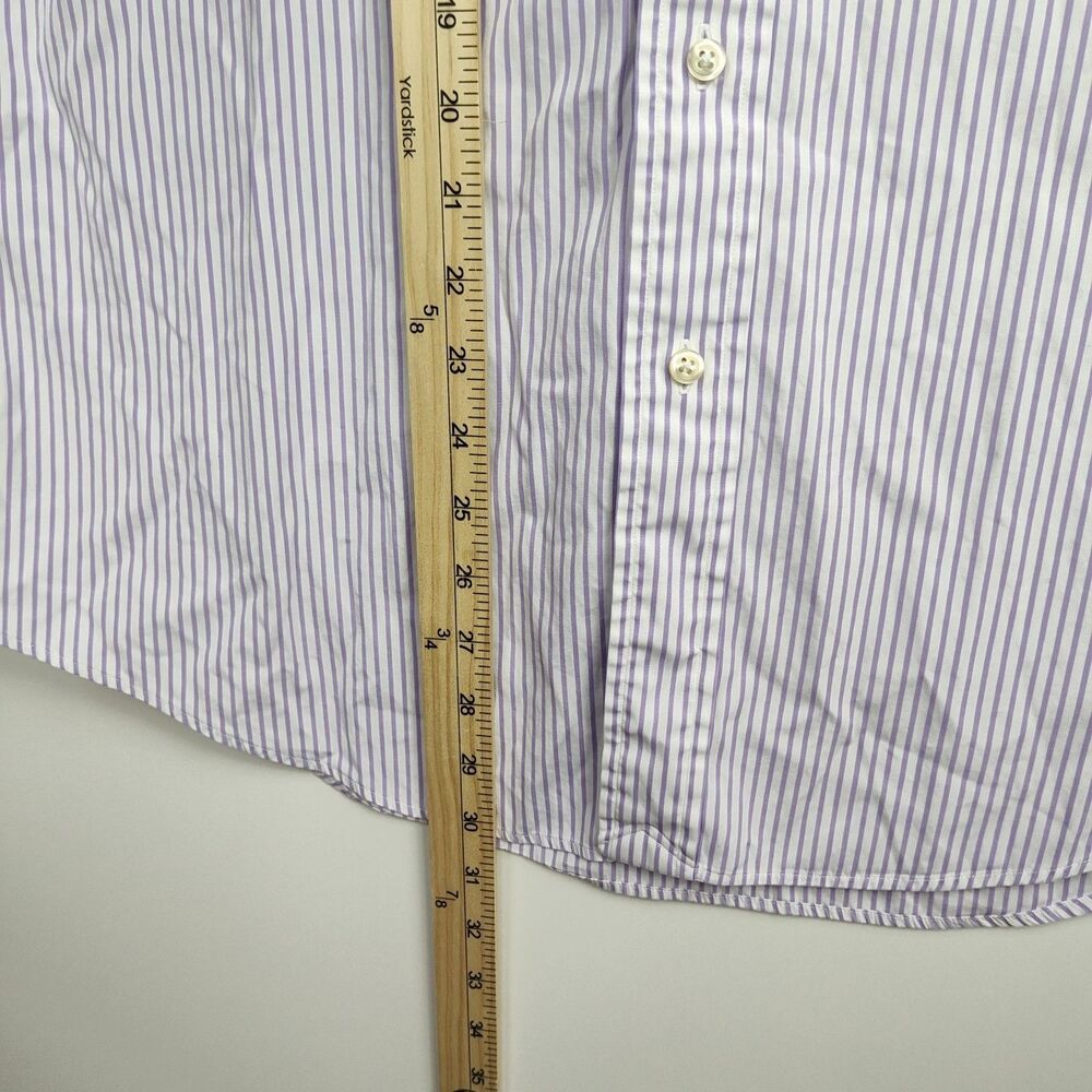 Ralph Lauren men's button-up shirt, 16, 34/35, purple stripe, long sleeves VGC - Picture 4 of 9